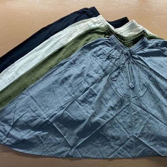 Cotton Harem Pants - Solid Color (Gray) - Picture 3 of 4